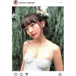 高崎かなみ、花柄ビキニ姿のポートレートに反響！「大人感じ好きです」
