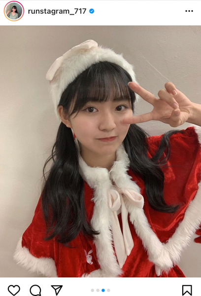 豊田ルナ、サンタクロース衣装を公開と見せかけて・・・？「写真全部見るんだよ」