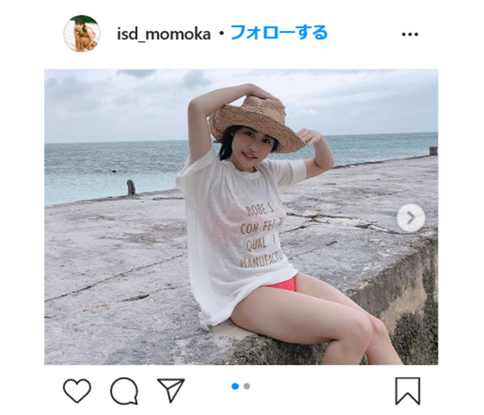 石田桃香、太ももがセクシーな写真集オフショットを公開「ナイス太ももっす」