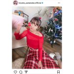 スパガ 渡邉幸愛、クリスマス感溢れる超絶赤衣装に釘付け！「本当に可愛い」