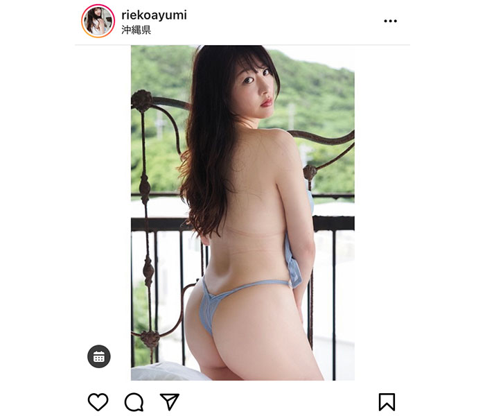 步りえこ、美麗な背中を大胆に見せつけたバックショット披露！