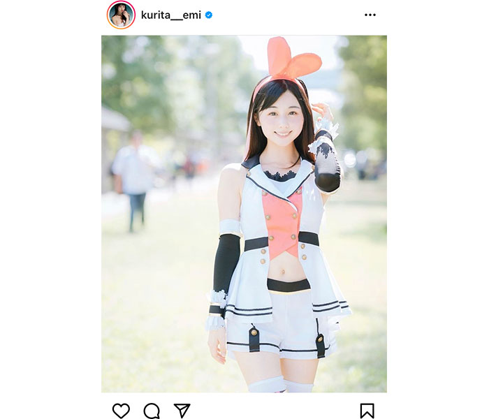 くりえみ、キズナアイのコスプレで爽やか笑顔！