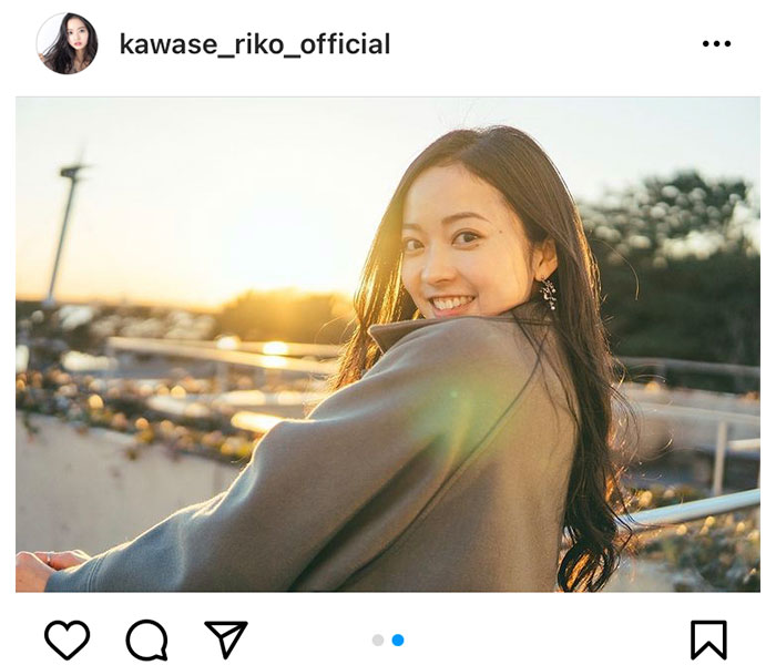 川瀬莉子、まるでデート気分な夕陽ポートレートに魅了