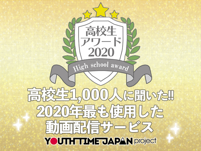 【高校生アワード2020】2020年最も使用した動画配信サービスとは？