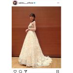 松井咲子、演奏会の可憐なドレスコーデを披露「ベルみたいで可愛かった〜」