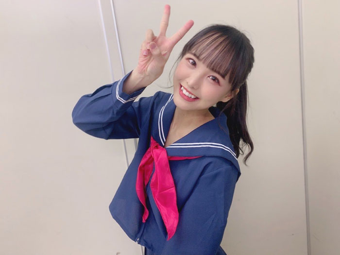 STU48 福田朱里、笑顔満開のセーラー服ショットで“福”をお届け！