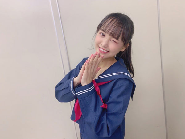 STU48 福田朱里、笑顔満開のセーラー服ショットで“福”をお届け！