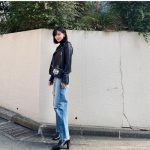 兒玉遥がクールなライダースコーデを公開！「脚長でかっこいい」