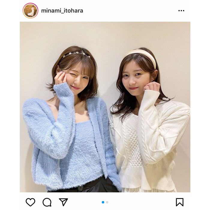 糸原美波と松川星がキュートなツーショットを披露！「２人とも可愛い」