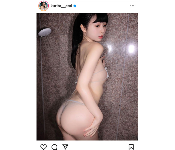 くりえみ、艶やかな濡れ美尻ショットに反響！「セクシー過ぎる！！」