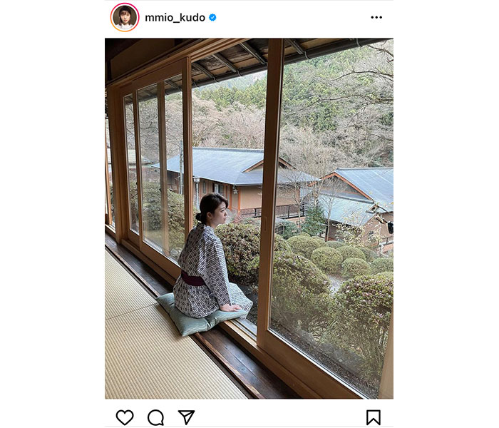 工藤美桜、浴衣姿で夕涼みのオフショット公開「和テイスト満載な美桜さん素敵です！」