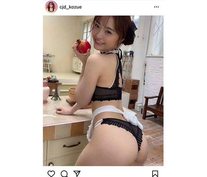 サイバージャパンダンサーズ・KOZUE、メイドビキニ姿で待望の美尻披露！