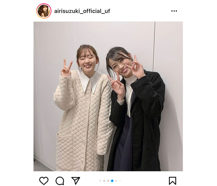 鈴木愛理、矢島舞美とばったり”やじすず”2ショットに歓喜！「天使と女神」「幸せな顔してて嬉しい」