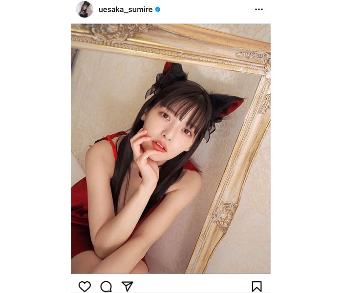 上坂すみれ、「猫の日」に“毛深い”ネコ耳ショットを公開！