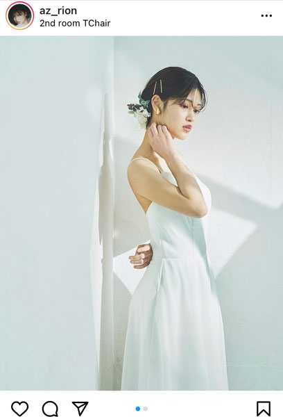 東李苑、純白のウェディングドレスで美麗ポートレート披露「久々にドレス着れて嬉しかったな」