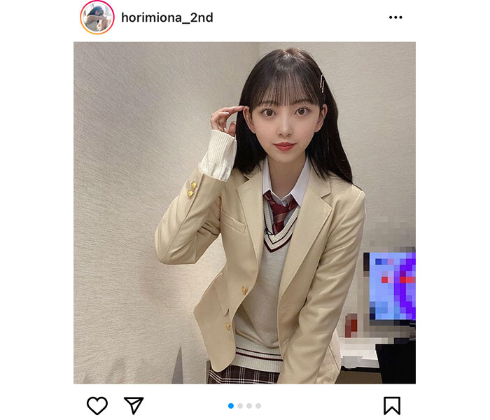 乃木坂46 堀未央奈、似合いすぎる制服姿に歓喜の声ぞくぞく！「24歳だけどまだ着たい〜」