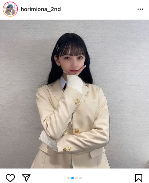 乃木坂46 堀未央奈、似合いすぎる制服姿に歓喜の声ぞくぞく！「24歳だけどまだ着たい〜」