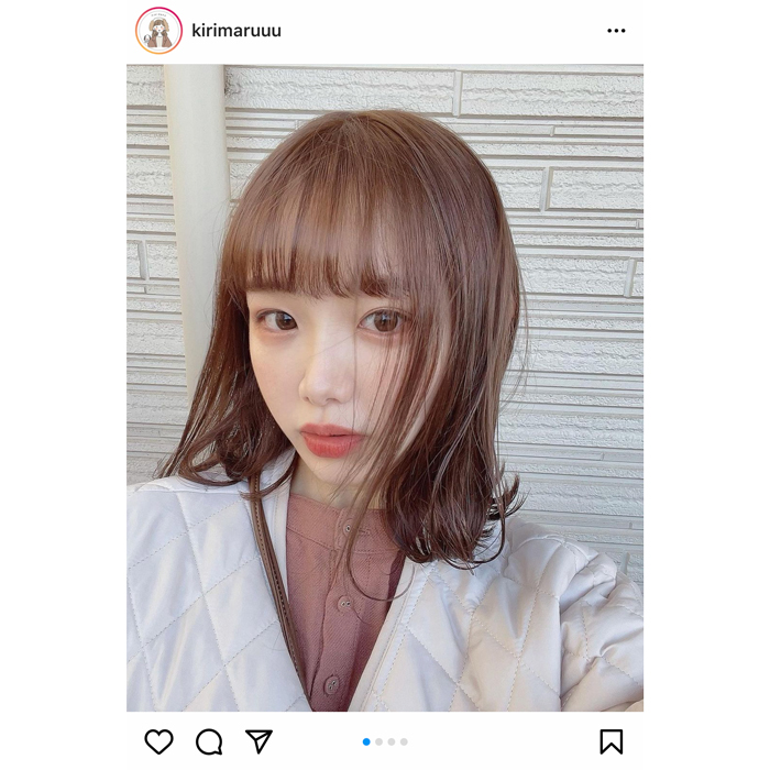 きりまるがニューヘアカラーで透明感のある自撮りを披露！「とっ…尊い…」