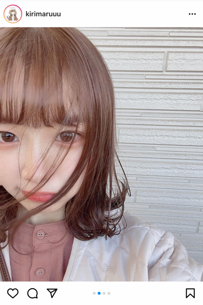 きりまるがニューヘアカラーで透明感のある自撮りを披露！「とっ…尊い…」