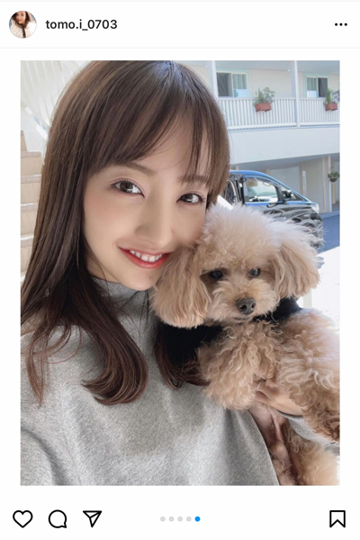 板野友美、「可愛すぎて眩しい」愛犬とのツーショットを披露！