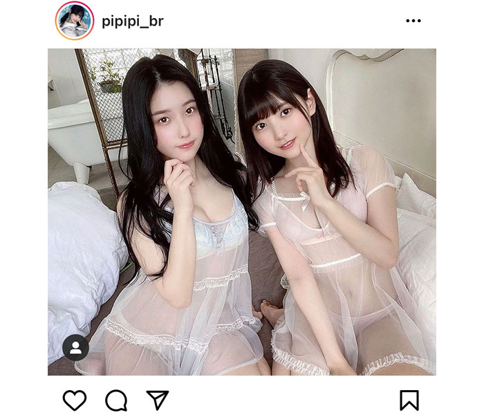 #ババババンビ 小鳥遊るい、森嶋あんりとの2ショットに歓喜の声「かわいいとセクシーのバランスがお見事」