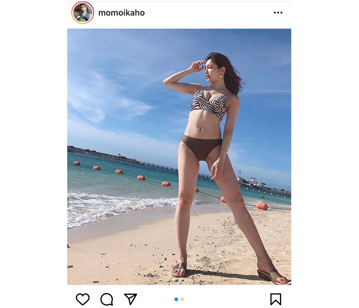 桃衣香帆、ビキニ姿でヘルシー美ボディ＆美脚披露！