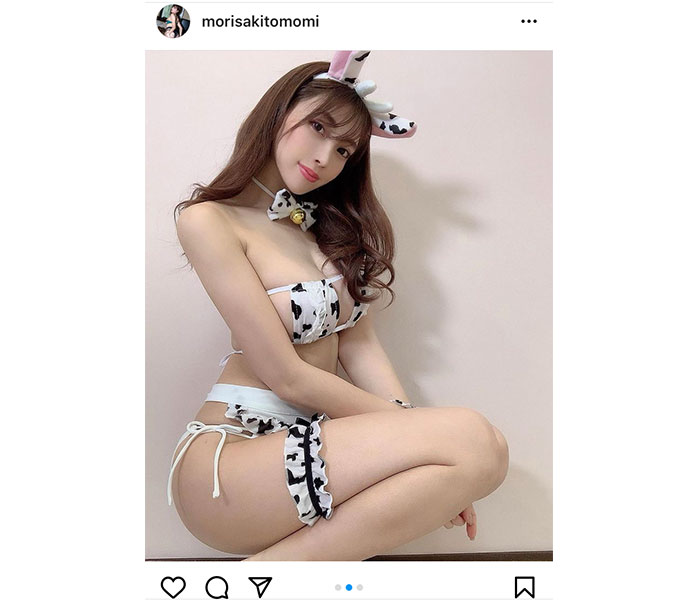 森咲智美、“モウ烈”セクシーな牛コスプレ披露！「文句なしのプロポーション」