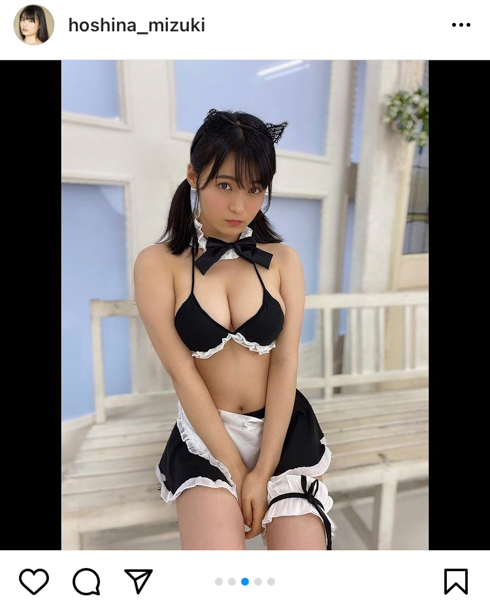 星名美津紀の“猫耳“メイドコスプレが可愛すぎる！「マジで日本最強グラビアアイドルです」