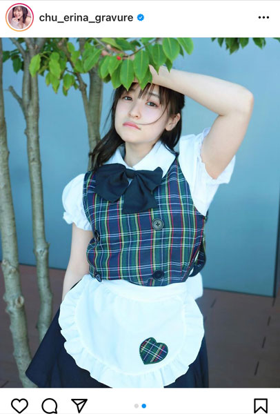 中崎絵梨奈、清涼感あふれるメイド衣装に歓喜の声！「専属にしたい」