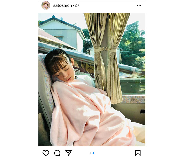 佐藤栞里、遊び疲れて眠った寝顔に反響ぞくそく「笑顔も寝顔も可愛いなぁー」