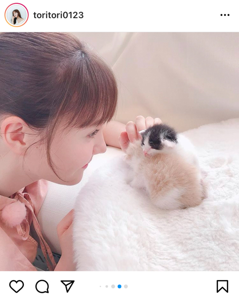 トリンドル玲奈、「ねこカフェ列車」で猫とのふれあいショット公開「かわいさの相乗効果すごーい！」