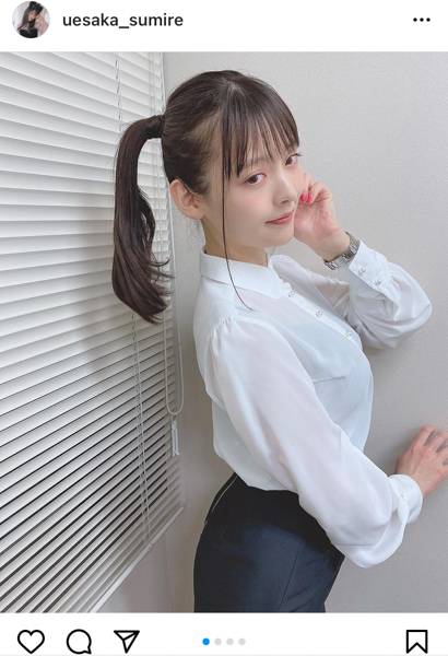 上坂すみれ、透け感ブラウスの“秘書風”ショットに反響ぞくぞく！「スタイリッシュに可愛いです」