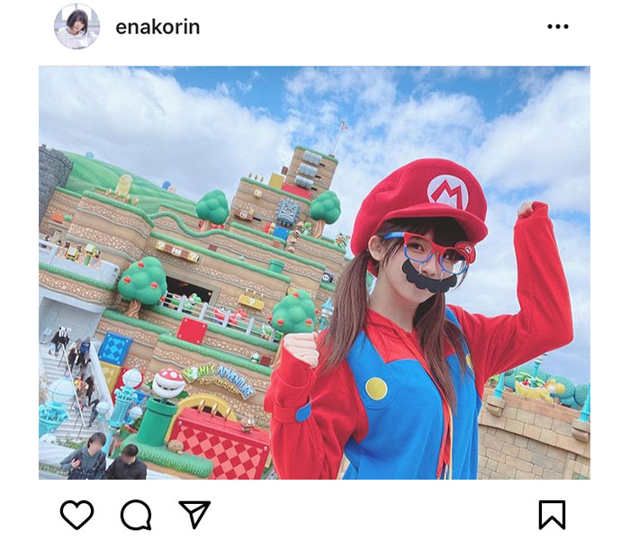 えなこ、可愛すぎるマリオのコスプレに反響！「えなマリオ可愛い！」