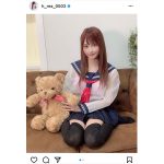 花咲れあ、スケスケなセーラー服でチラリズム！「透けてる」