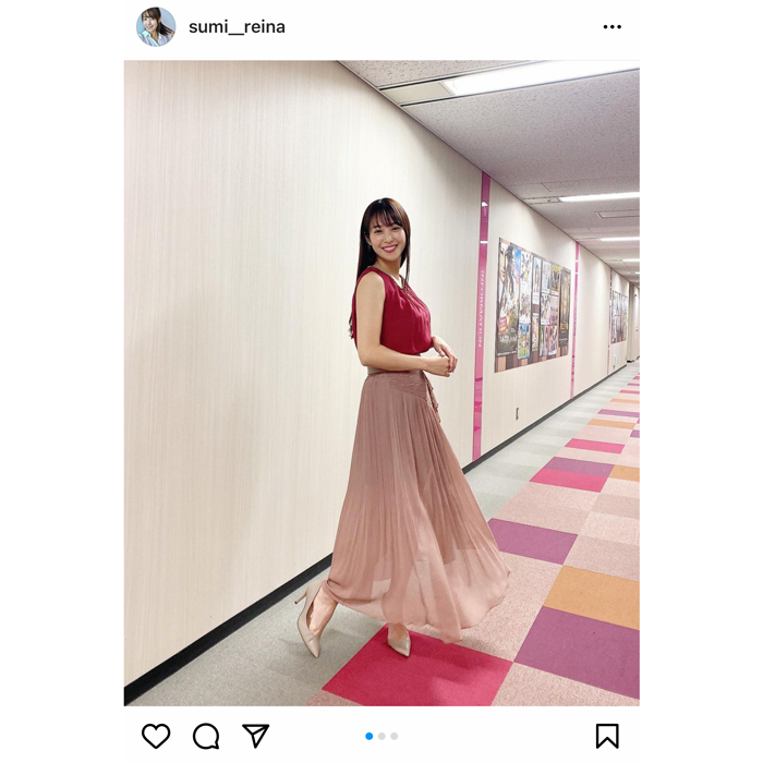 鷲見玲奈、桜色のノースリーブで二の腕を披露！「美し過ぎるのよ」