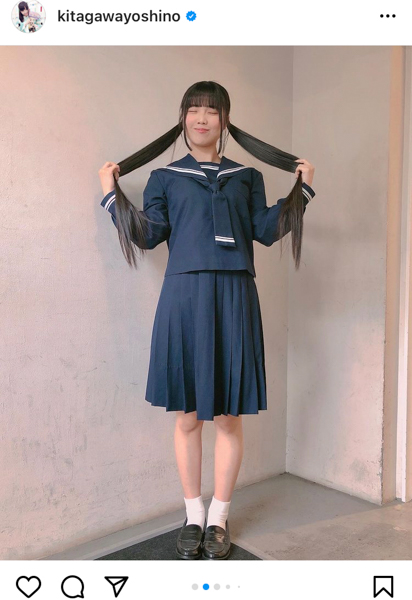 SKE48 北川愛乃、紺セーラーのリアル制服姿に反響！「育ちの良いお嬢様みたい」