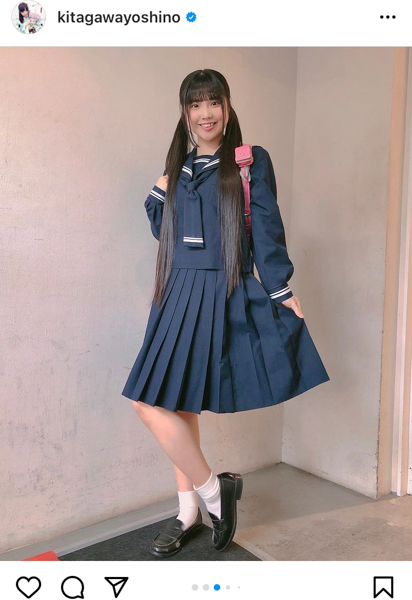 SKE48 北川愛乃、紺セーラーのリアル制服姿に反響！「育ちの良いお嬢様みたい」