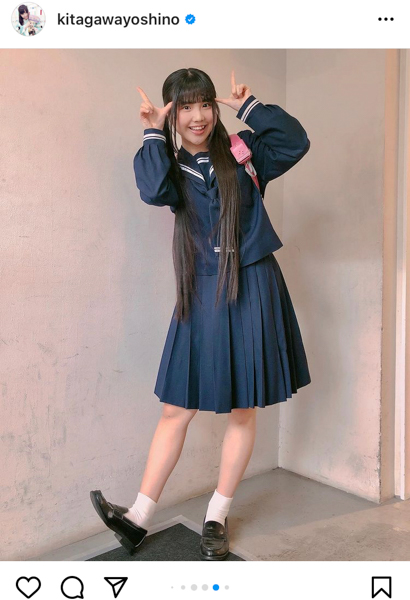 SKE48 北川愛乃、紺セーラーのリアル制服姿に反響！「育ちの良いお嬢様みたい」
