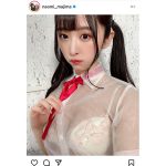 真島なおみ、スケスケ制服で下着丸見え！「どこみてるの〜？」