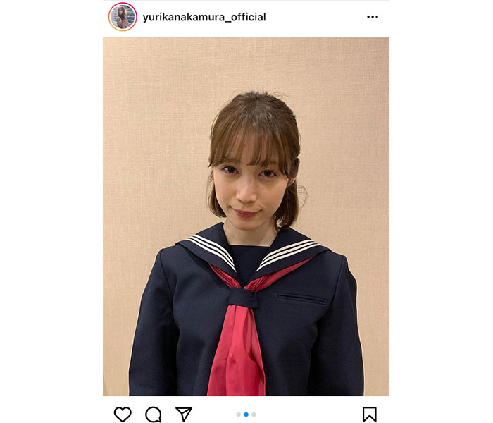 中村ゆりか、セーラー服で見せる“おこ顔”に反響！「可愛すぎて反則」