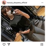 奥山かずさ、美ボディライン見せつけるトレーニングウェア姿を披露