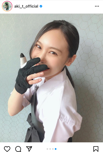 HKT48 豊永阿紀、弓道着姿で凛とした立ち振る舞い「女子校で圧倒的にモテるタイプの先輩」