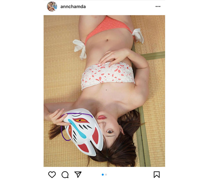 杏ちゃむ、和室で寝転ぶグラビアショットを披露！