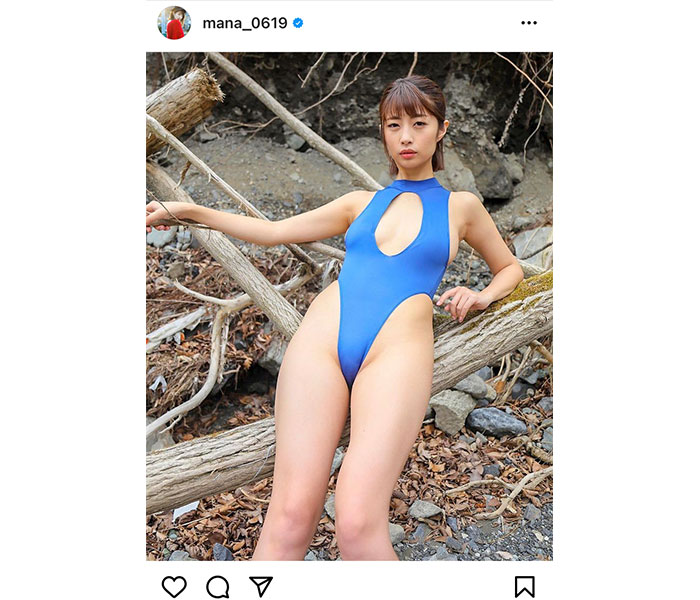 古川真奈美のキワドいハイレグ水着姿に悩殺！