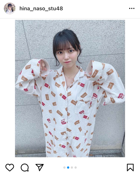 STU48 岩田陽菜、パジャマ姿で誘う笑顔があざと可愛い！