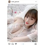 メイリ、スケスケなウェディング風グラビアで美乳全開！
