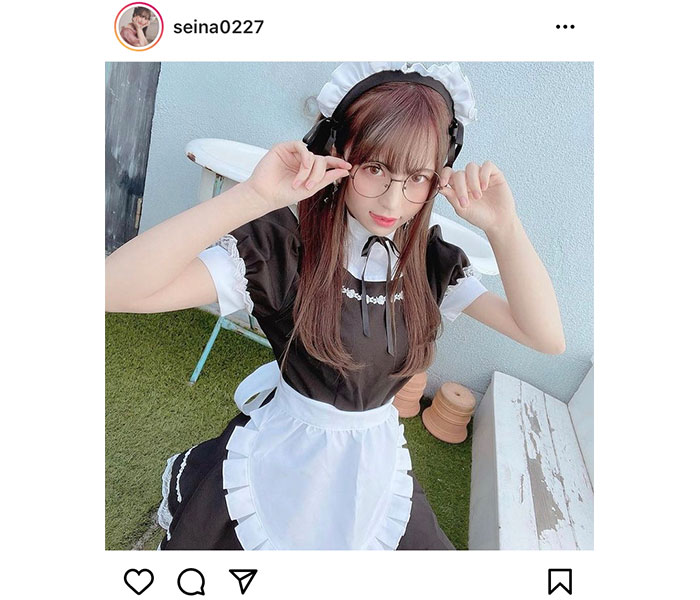 竹内星菜、丸メガネで見つめる「メイドの日」コスプレが最強すぎる！