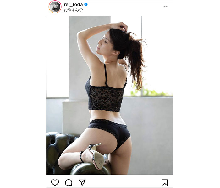 戸田れい、ヘルシーな美スタイル全開のバックショット！