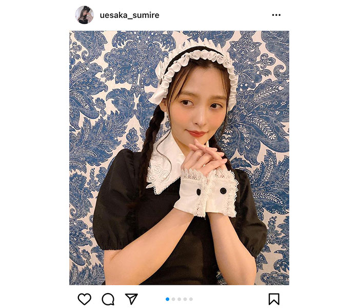 上坂すみれ、週末に届けるゴスロリメイドコーデに歓喜の声！