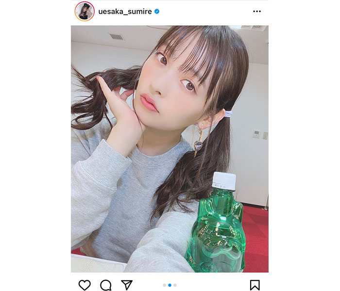 上坂すみれ、全身グレーのスウェット姿が毛深すぎる！